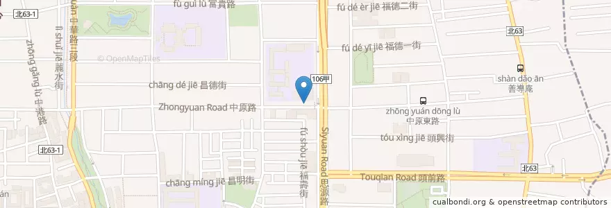 Mapa de ubicacion de 頭前國中 en Taiwan, 新北市, 新莊區.