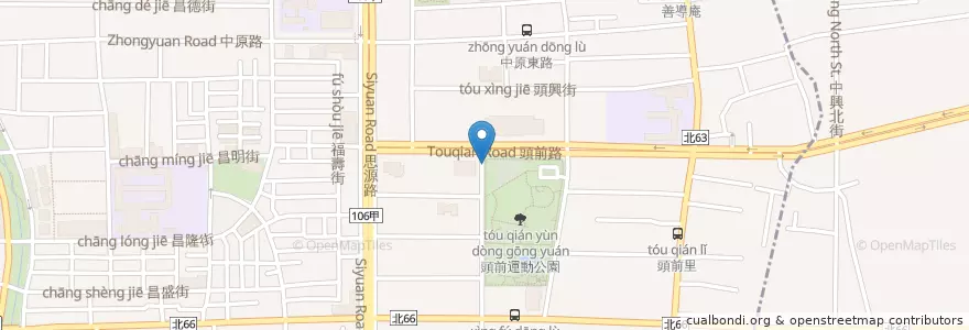 Mapa de ubicacion de 頭前運動公園 en 타이완, 신베이 시, 신좡 구.