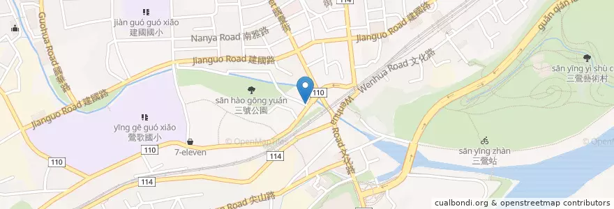 Mapa de ubicacion de 鶯歌陶瓷老街 en تايوان, تايبيه الجديدة, 鶯歌區.