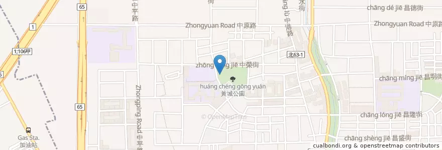 Mapa de ubicacion de 黃城公園 en Taïwan, Nouveau Taipei, Hsinchuang.