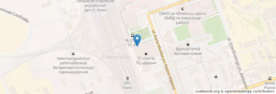 Mapa de ubicacion de Макдоналдс en Rusia, Центральный Федеральный Округ, Московская Область, Городской Округ Клин.
