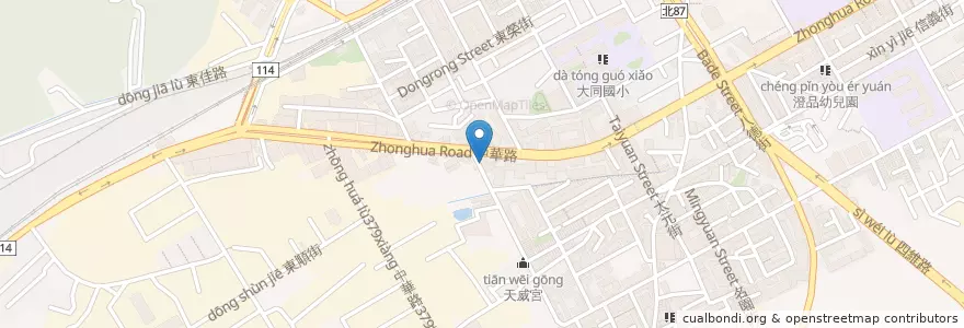 Mapa de ubicacion de 弘爺漢堡 en 타이완, 신베이 시, 수린 구.