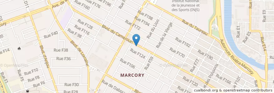 Mapa de ubicacion de Restaurant la grace en Ivory Coast, Abidjan, Marcory.