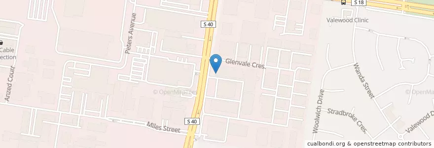Mapa de ubicacion de Glenvale Cafe en Australien, Victoria, City Of Monash.