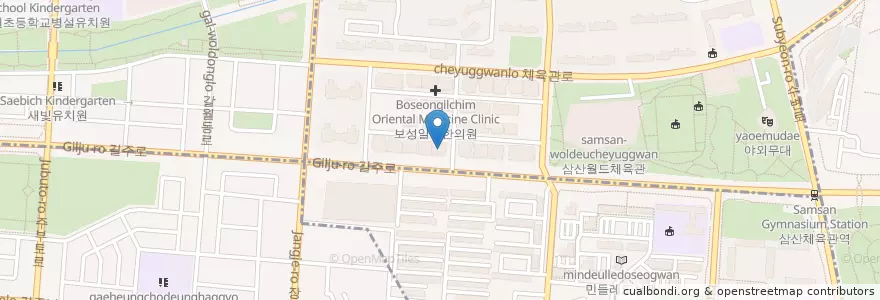 Mapa de ubicacion de 스타벅스 인천삼산점 en Corea Del Sur, Incheon, 부평구.