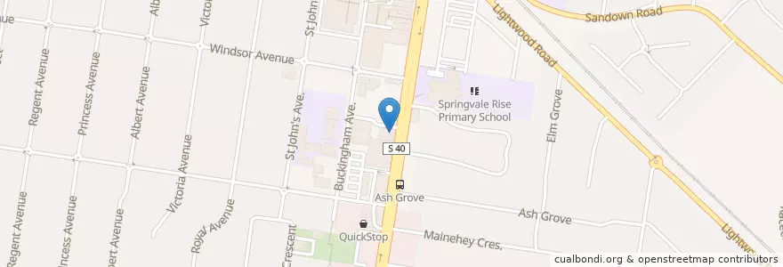Mapa de ubicacion de Chemist Warehouse en Australië, Victoria, City Of Greater Dandenong.