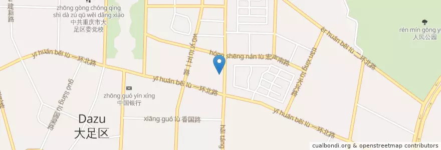Mapa de ubicacion de 太乙堂大药房 en China, Chongqing, 大足区.