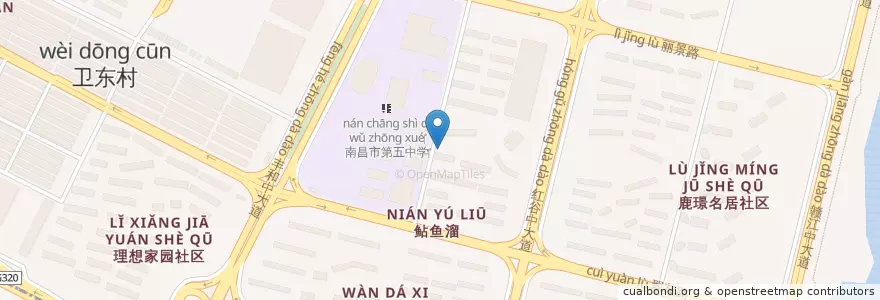 Mapa de ubicacion de 汇海社区居委会 en China, Jiangxi, Nanchang, 红谷滩区, 沙井街道.