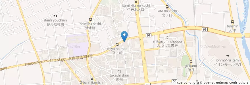 Mapa de ubicacion de スマイルキッチン en Japan, 兵庫県, 伊丹市.