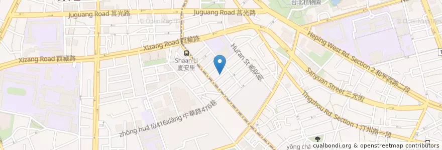 Mapa de ubicacion de 來來水餃館 en تایوان, 新北市, تایپه, 萬華區.