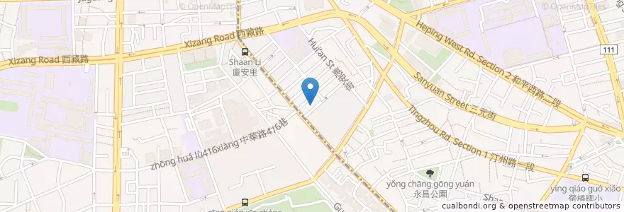 Mapa de ubicacion de 優天宮 en تایوان, 新北市, تایپه, 萬華區.