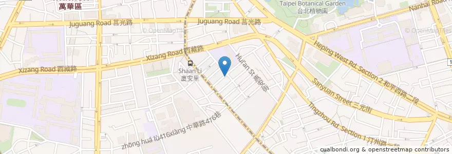 Mapa de ubicacion de 山內雞肉飯 en 臺灣, 新北市, 臺北市, 萬華區.
