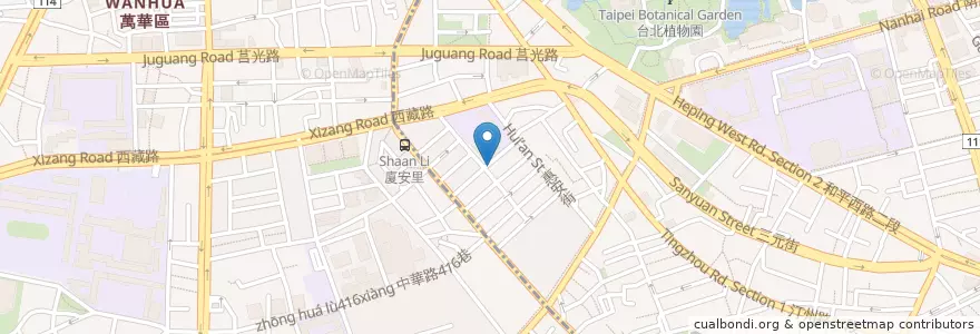 Mapa de ubicacion de 曉迪筒仔米糕 en 타이완, 신베이 시, 타이베이시, 완화 구, 중정 구.