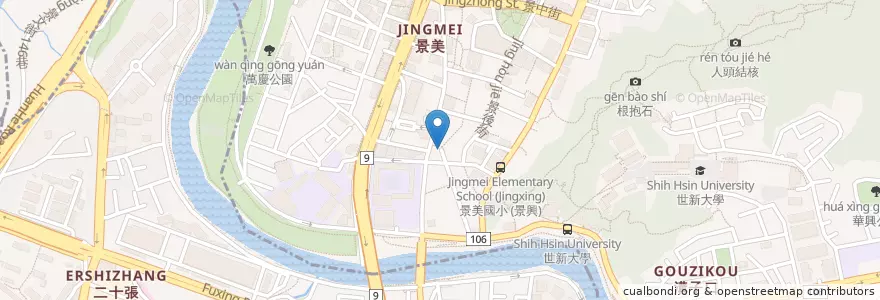 Mapa de ubicacion de 景美豆花 en تايوان, تايبيه الجديدة, 文山區.