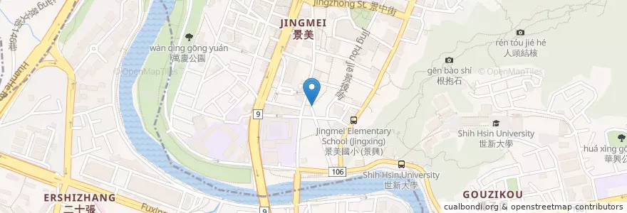 Mapa de ubicacion de 景美雪花冰 en 台湾, 新北市, 文山区.