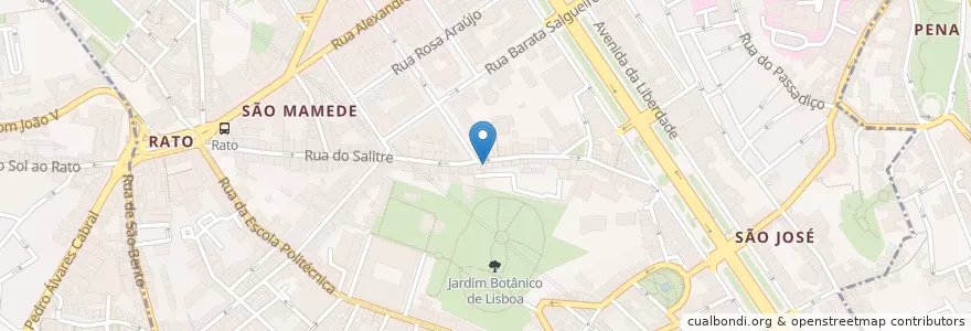 Mapa de ubicacion de Os Tibetanos en 포르투갈, Área Metropolitana De Lisboa, Lisboa, Grande Lisboa, 리스본, Santo António.