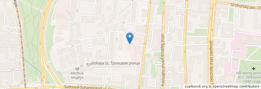 Mapa de ubicacion de Comedy Club Production en Rusland, Centraal Federaal District, Moskou, Центральный Административный Округ, Мещанский Район.