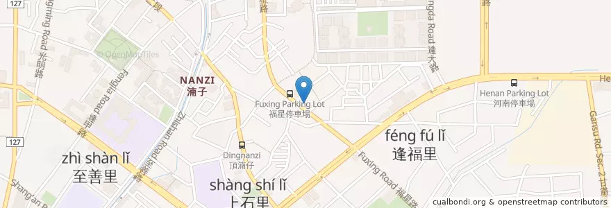Mapa de ubicacion de 春川炒雞 en Taiwan, Taichung, 西屯區.