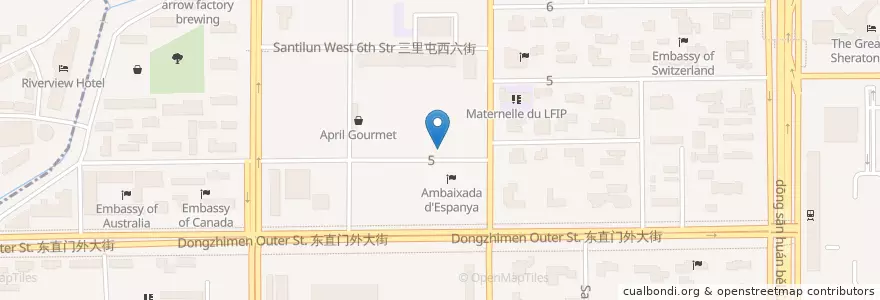 Mapa de ubicacion de Serve The People en 中国, 北京市, 河北省, 朝阳区 / Chaoyang.