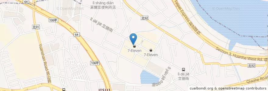 Mapa de ubicacion de 合作金庫商業銀行 en Taïwan, Nouveau Taipei, Chungho.