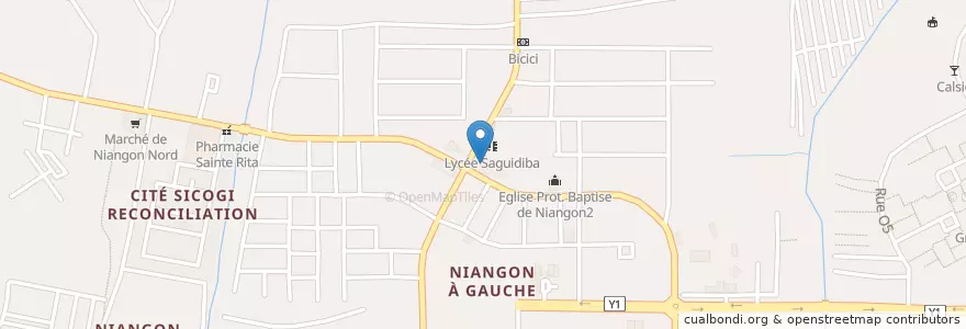 Mapa de ubicacion de Station Service Corlay en ساحل عاج, آبیجان, Yopougon.