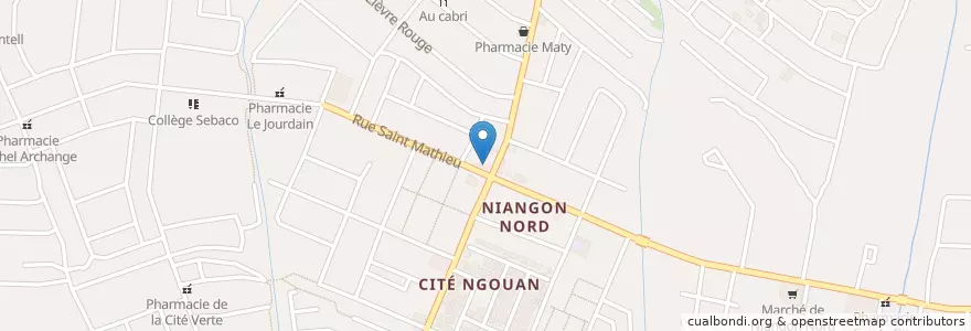 Mapa de ubicacion de Station Service Shell Yopougon Cité Verte en コートジボワール, アビジャン, Yopougon.