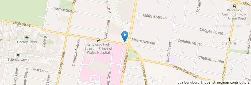 Mapa de ubicacion de Randwick Dental Clinic en Australia, Nueva Gales Del Sur, Sydney, Randwick City Council.