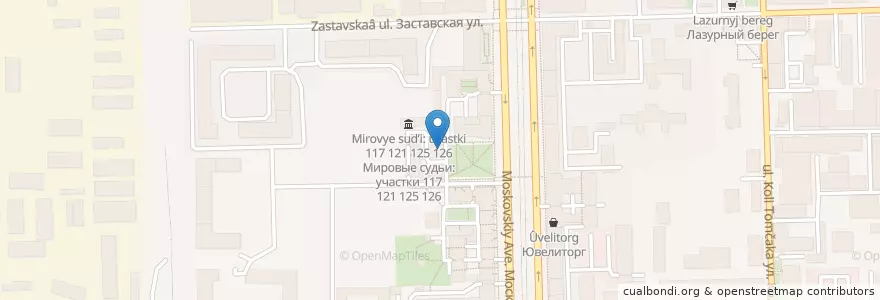 Mapa de ubicacion de Reaclinic en Russie, District Fédéral Du Nord-Ouest, Oblast De Léningrad, Saint-Pétersbourg, Московский Район, Округ Московская Застава.