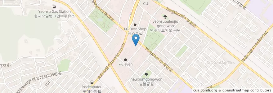 Mapa de ubicacion de 힘찬병원 인천점 (Incheon Himchan hospital) en Südkorea, Incheon, 연수구.