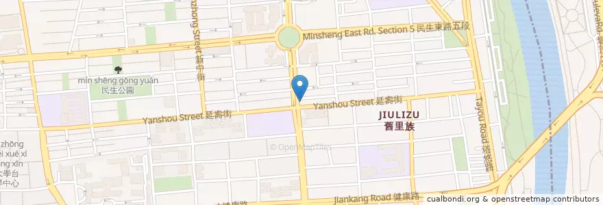Mapa de ubicacion de 康健牙醫診所 en Taiwan, 新北市, Taipé, 松山區.