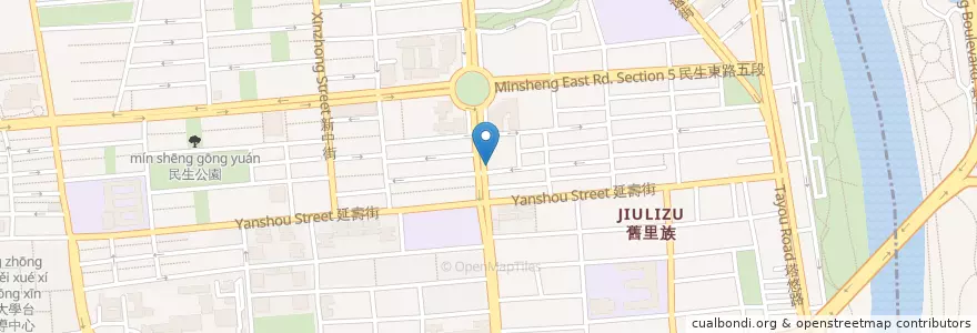 Mapa de ubicacion de 龍美園精緻川味海鮮料理 en Taiwan, Nuova Taipei, Taipei, Distretto Di Songshan.