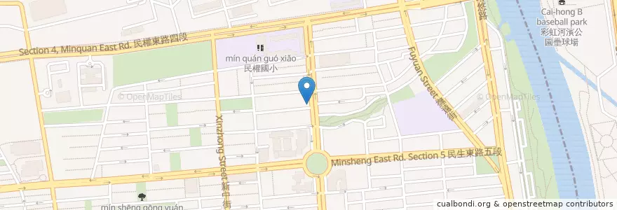 Mapa de ubicacion de 四海遊龍 en 臺灣, 新北市, 臺北市, 松山區.