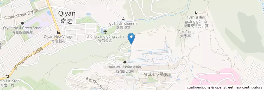 Mapa de ubicacion de 冷飲販賣機 en Taiwan, 新北市, Taipei, 北投區.