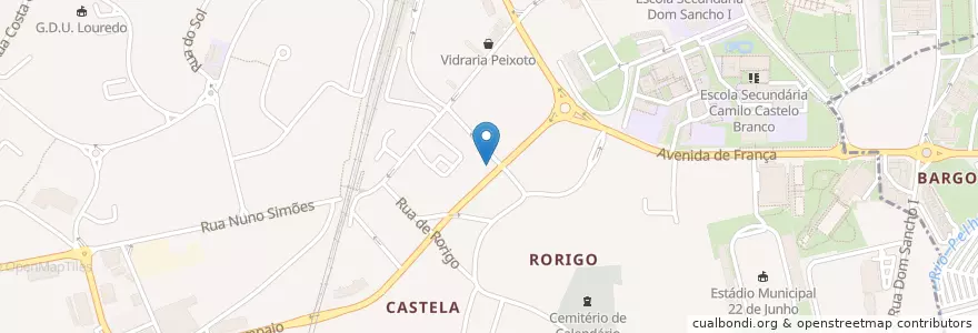 Mapa de ubicacion de Caixa Geral de Depósitos en 葡萄牙, 北部大區, Braga, Ave, Vila Nova De Famalicão, Vila Nova De Famalicão E Calendário.