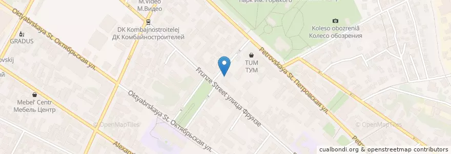 Mapa de ubicacion de Социальная аптека en 俄罗斯/俄羅斯, 南部联邦管区, 罗斯托夫州, Городской Округ Таганрог.