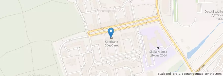 Mapa de ubicacion de Сбербанк en Rusia, Distrito Federal Central, Москва, Новомосковский Административный Округ, Поселение Московский.