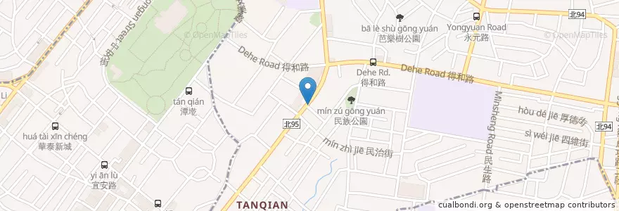 Mapa de ubicacion de 肯德基 en Тайвань, Новый Тайбэй, 永和區.