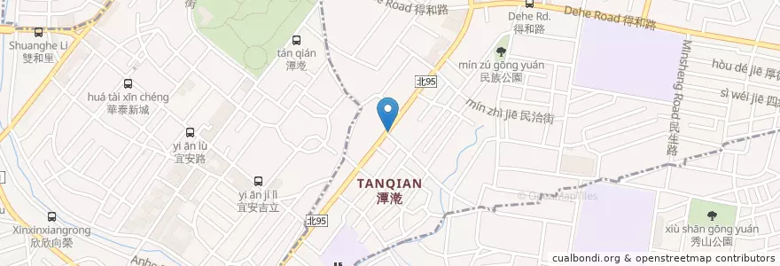 Mapa de ubicacion de 華南商業銀行 en Тайвань, Новый Тайбэй, 中和區, 永和區.