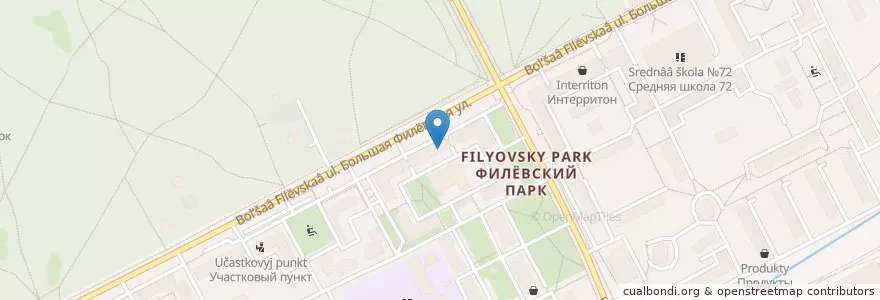 Mapa de ubicacion de Репаст en Rusland, Centraal Federaal District, Moskou, Западный Административный Округ, Район Филёвский Парк.