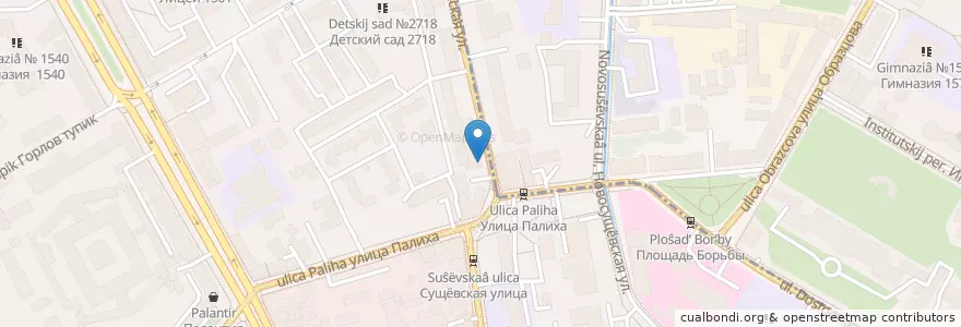 Mapa de ubicacion de Ригла en Russia, Distretto Federale Centrale, Москва, Центральный Административный Округ, Тверской Район.