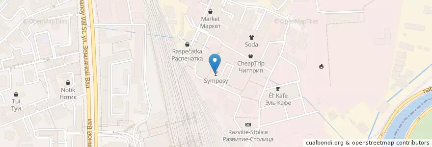Mapa de ubicacion de Symposy en Россия, Центральный Федеральный Округ, Москва, Центральный Административный Округ, Басманный Район.