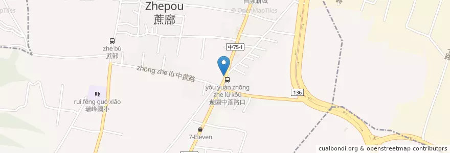 Mapa de ubicacion de T4清茶達人 en Tayvan, Taichung, 大肚區.