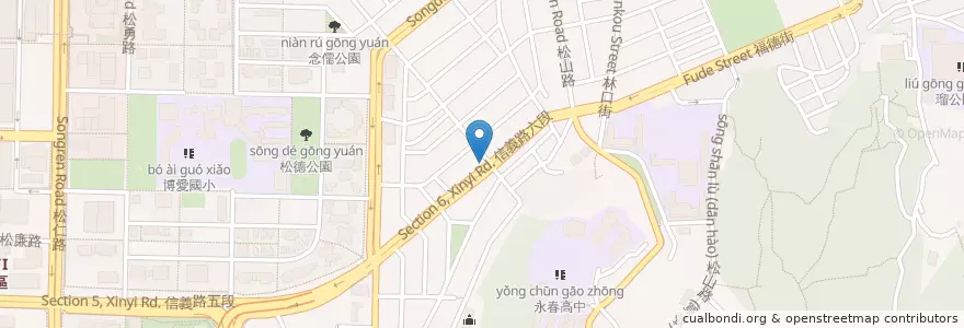 Mapa de ubicacion de J & J cafe en 타이완, 신베이 시, 타이베이시, 신이 구.