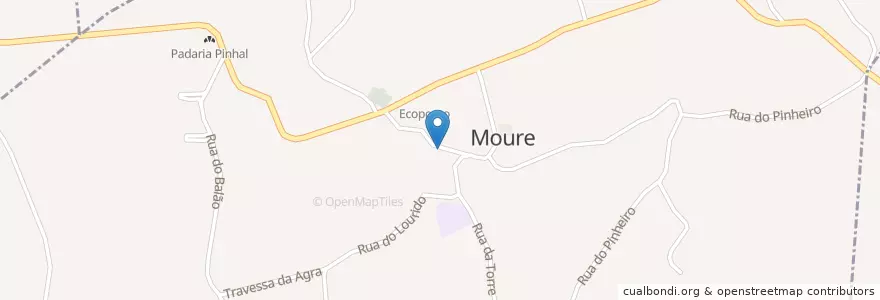 Mapa de ubicacion de Moure en Португалия, Северный, Braga, Каваду, Барселус, Moure.