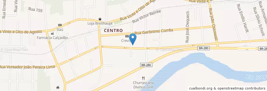 Mapa de ubicacion de Restaurante Divi en Brazilië, Regio Zuid, Santa Catarina, Região Geográfica Intermediária De Joinville, Microrregião De Joinville, Guaramirim.