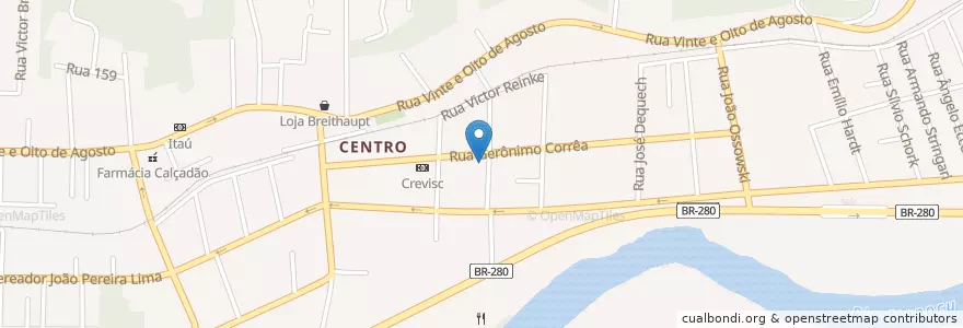 Mapa de ubicacion de BiBlioteca Municipal en Brazil, Jižní Region, Santa Catarina, Região Geográfica Intermediária De Joinville, Microrregião De Joinville, Guaramirim.