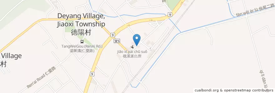 Mapa de ubicacion de 普通信筒 en Taiwan, Provincia Di Taiwan, 宜蘭縣, Jiaoxi.