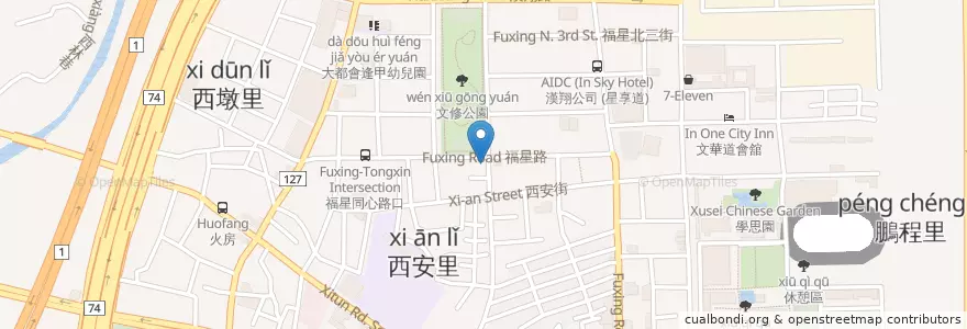 Mapa de ubicacion de 八方雲集 en Taïwan, Taichung, 西屯區.