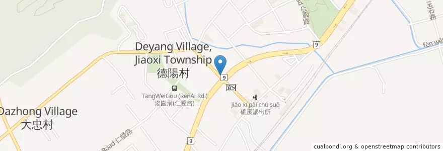 Mapa de ubicacion de 85度C en Taiwan, Taiwan, 宜蘭縣, 礁溪鄉.