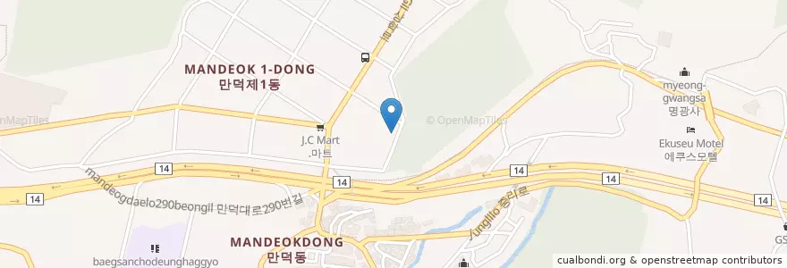 Mapa de ubicacion de 만덕동 en 韩国/南韓, 釜山, 北區, 만덕동.